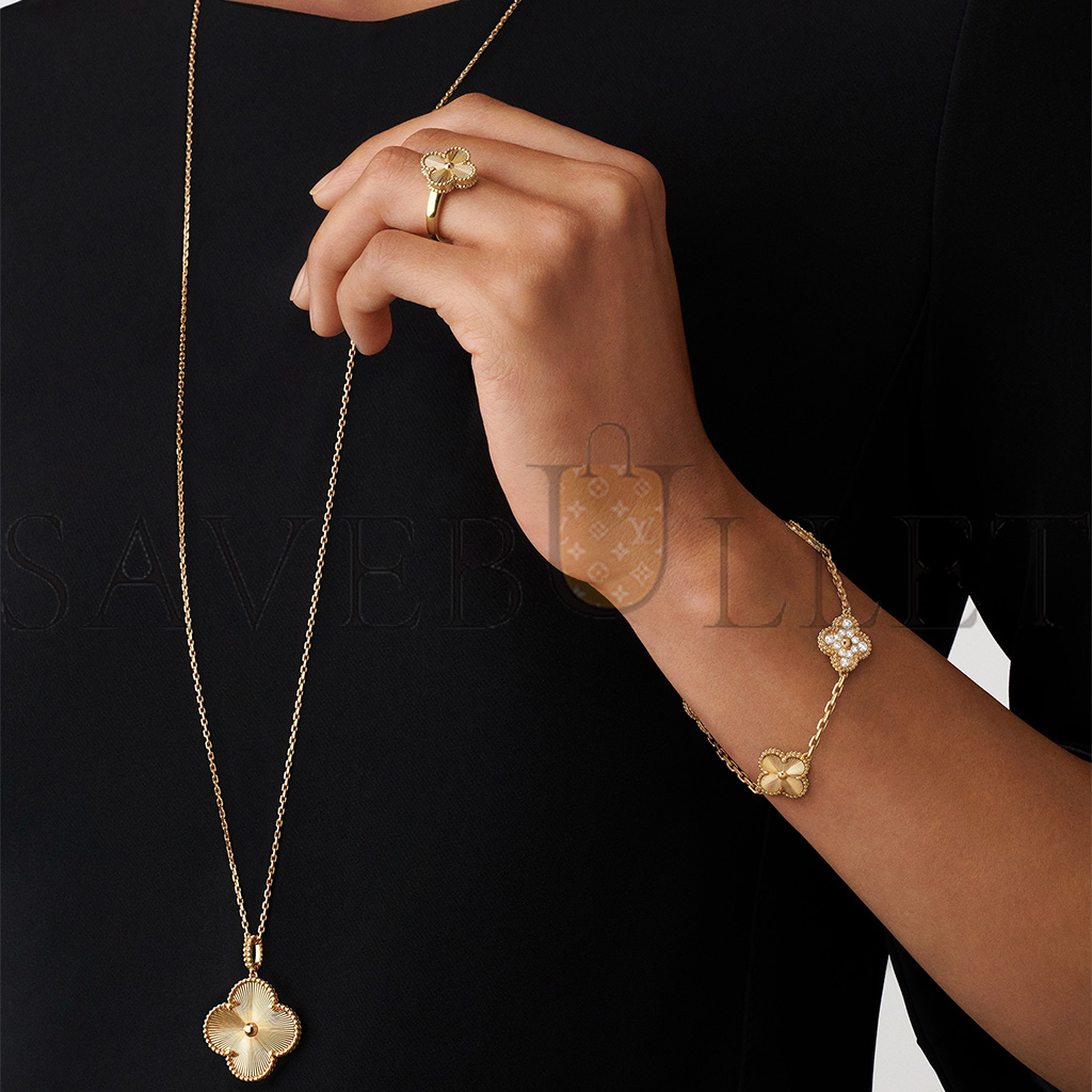 V*n Cl**f & Ar**ls magic alhambra long necklace, 1 motif - yellow gold  vcarp4ko00